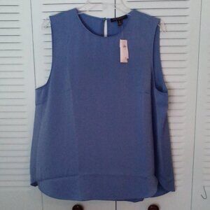 NWT BANANA REPUBLIC FACTORY XL SILKY SLEEVELESS SHELL TANK FA23 ROUNDED HEM